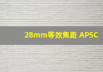 28mm等效焦距 APSC